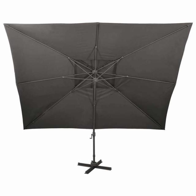 vidaXL カンチレバーガーデンパラソル ダブルトップ アンスラサイト 400x300 cm ホーム&ガーデン 芝&ガーデン アウトドアリビング 屋外用傘・サンシェード【送料無料】_2