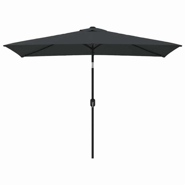 vidaXL 屋外用パラソル 金属ポール付き 300x200cm アントラシート ホーム&ガーデン 芝&ガーデン アウトドアリビング 屋外用傘・サンシェード【送料無料】