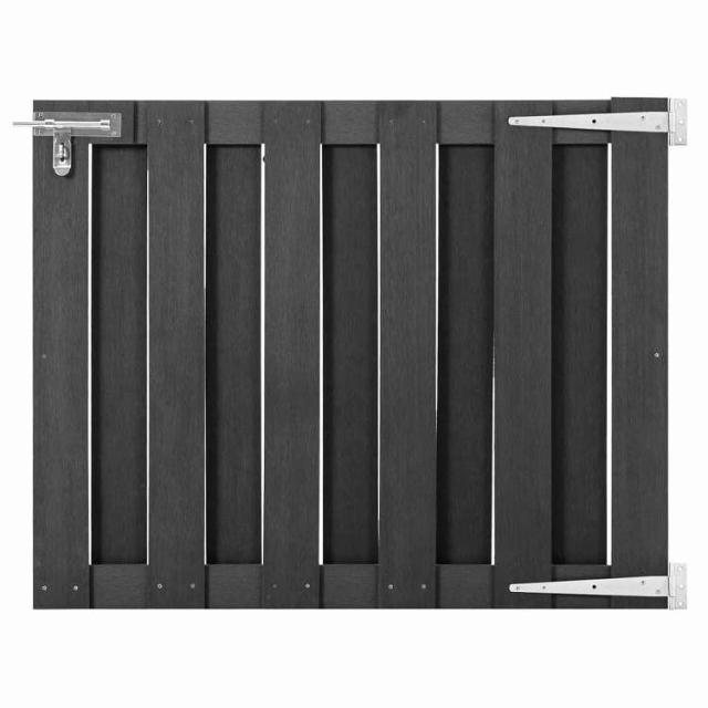 vidaXL ガーデンゲート WPC製 100x80cm グレー ハードウェア フェンス&バリア ゲート【送料無料】