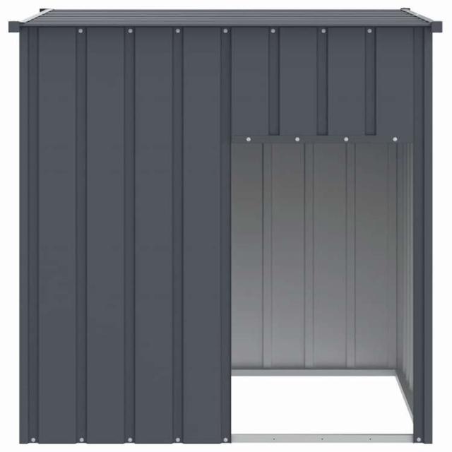vidaXL 犬小屋 屋根付き アンスラサイト 110x103x109 cm 亜鉛メッキ鋼 動物&ペット用品 ペット用品 犬用品 ドッグハウス【送料無料】_2