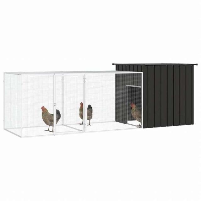 vidaXL チキンケージ アントラシート 300x91x100 cm 亜鉛メッキ鋼動物&ペット用品 ペット用品 小動物用品 小動物 飼育・ケージ(代引不可)【送料無料】_1