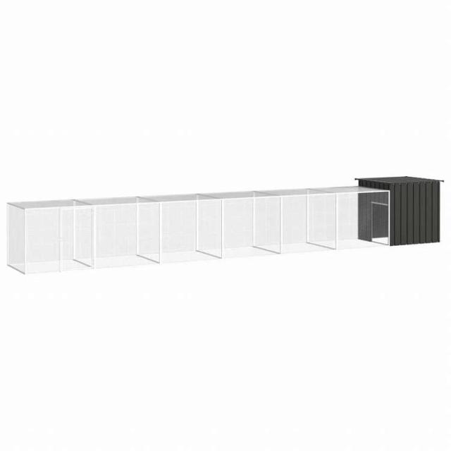 vidaXL チキンケージ アントラシート 700x91x100 cm 亜鉛メッキ鋼動物&ペット用品 ペット用品 小動物用品 小動物 飼育・ケージ(代引不可)【送料無料】