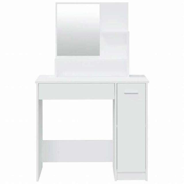 vidaXL ドレッシングテーブル ミラー付き ホワイト 86,5x35x136cm家具 キャビネット&収納 洗面・化粧台ユニット 寝室用化粧用テーブル(代引不可)【送料無料】_5