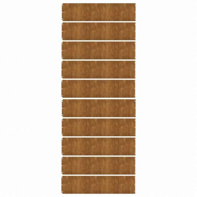 vidaXL 芝生用エッジング 10点 25x103 cm フレキシブル コールテンスチールハードウェア フェンス&バリア 庭小道・縁(代引不可)【送料無料】_3