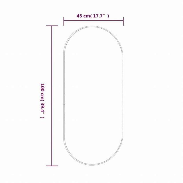 vidaXL 壁取り付け式ミラー ゴールド 100x45 cm オーバルホーム&ガーデン デコレーション 鏡(代引不可)【送料無料】