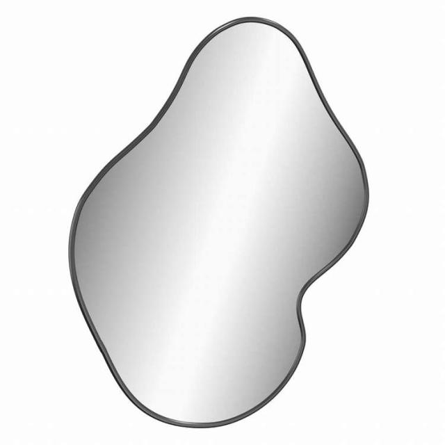 vidaXL ウォールミラー ブラック 60x50 cmホーム&ガーデン デコレーション 鏡(代引不可)【送料無料】