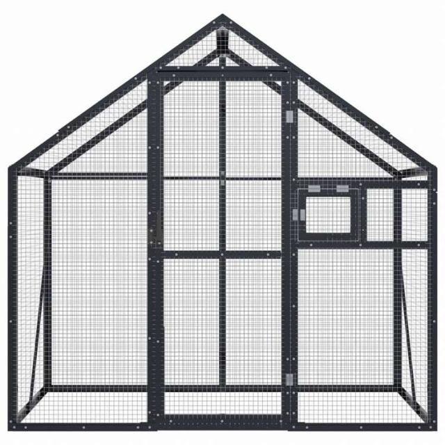 vidaXL 鳥小屋 アビアリー アントラシート 179x100x185 cm アルミ動物&ペット用品 ペット用品 鳥用品 取りかご・スタンド(代引不可)【送料無料】_2