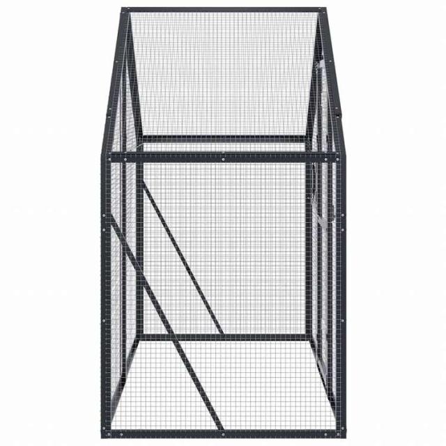 vidaXL 鳥小屋 アビアリー アントラシート 179x100x185 cm アルミ動物&ペット用品 ペット用品 鳥用品 取りかご・スタンド(代引不可)【送料無料】_3