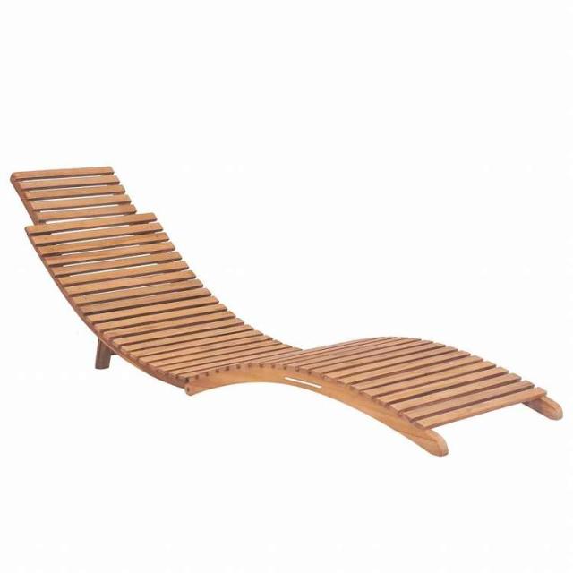 vidaXL サンラウンジャー 2点 クッション付き チーク無垢材家具 アウトドア家具 屋外椅子 サンラウンジャー(代引不可)【送料無料】_4