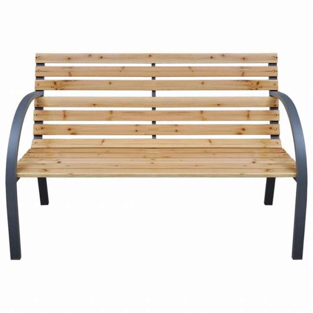 vidaXL ガーデンベンチ 112 cm モミ無垢材家具 アウトドア家具 屋外椅子 アウトドアベンチ(代引不可)【送料無料】_1