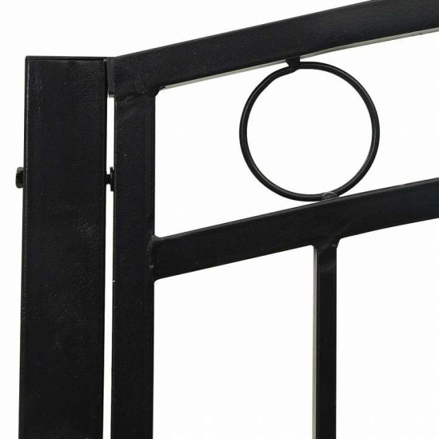 vidaXL ガーデンベンチ テーブル付き 120 cm スチール製 ブラック家具 アウトドア家具 屋外椅子 アウトドアベンチ(代引不可)【送料無料】_5