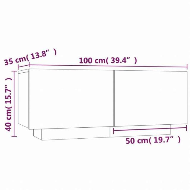 vidaXL ベッドサイドキャビネット ブラウンオーク 100x35x40cm エンジニアリングウッド家具 テーブル ベッドサイドテーブル(代引不可)【送料無料】_4