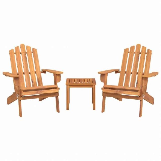 vidaXL アディロンダック ガーデンラウンジ3点セット アカシア無垢材家具 アウトドア家具 屋外家具セット(代引不可)【送料無料】_2