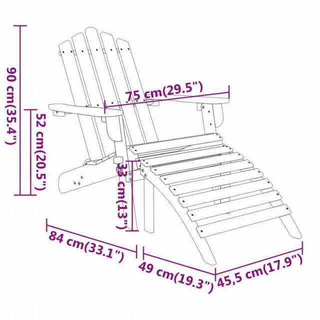vidaXL アディロンダック ガーデンラウンジ3点セット アカシア無垢材家具 アウトドア家具 屋外家具セット(代引不可)【送料無料】_6