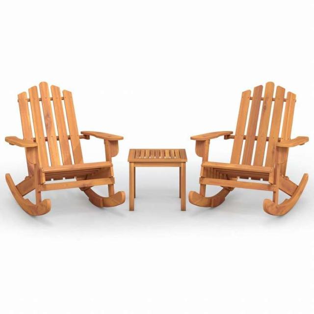vidaXL アディロンダック ガーデンラウンジ3点セット アカシア無垢材家具 アウトドア家具 屋外家具セット(代引不可)【送料無料】_1