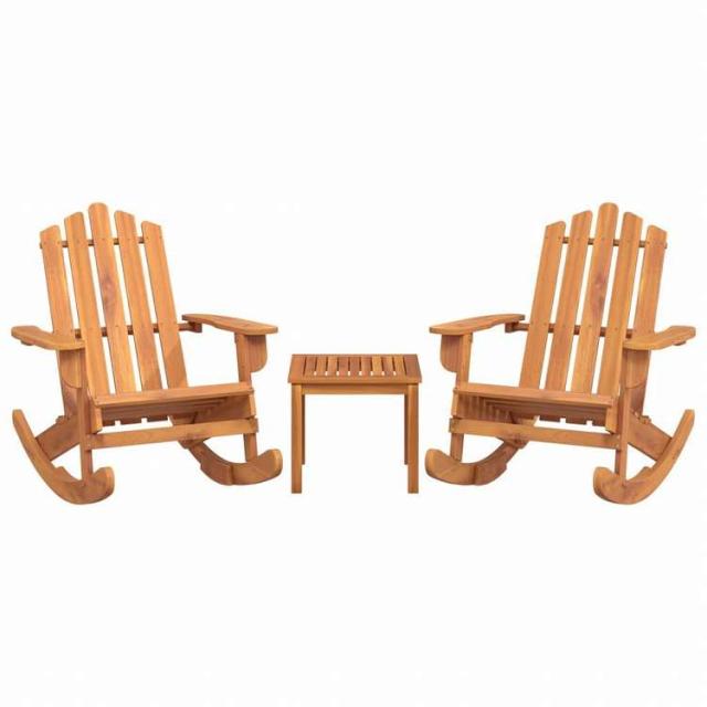 vidaXL アディロンダック ガーデンラウンジ3点セット アカシア無垢材家具 アウトドア家具 屋外家具セット(代引不可)【送料無料】_2