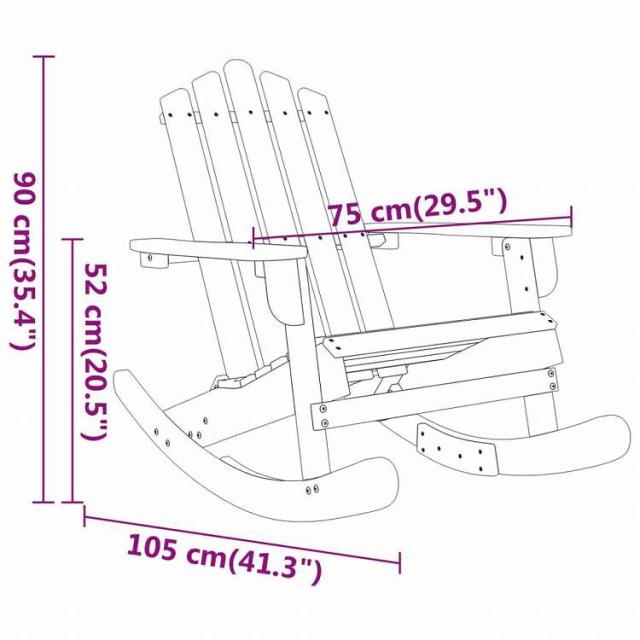 vidaXL アディロンダック ガーデンラウンジ3点セット アカシア無垢材家具 アウトドア家具 屋外家具セット(代引不可)【送料無料】_5