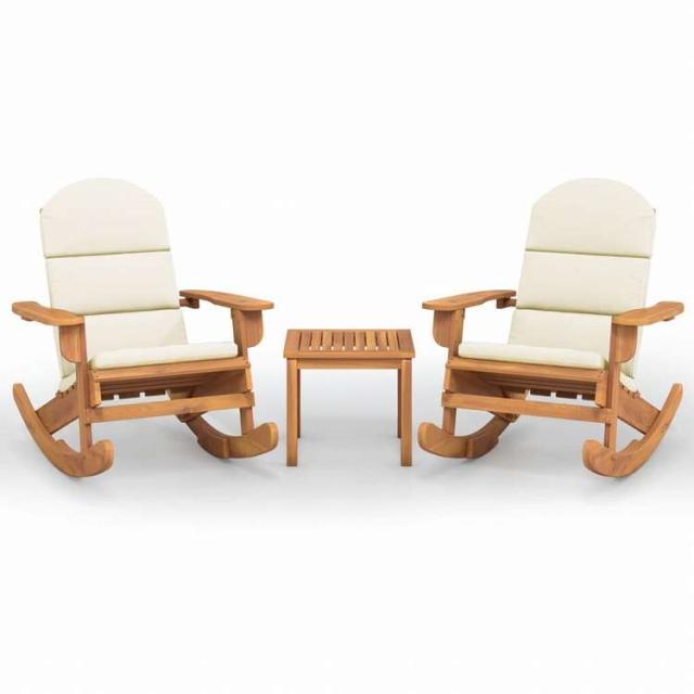 vidaXL アディロンダック ガーデンラウンジ3点セット アカシア無垢材家具 アウトドア家具 屋外家具セット(代引不可)【送料無料】_1