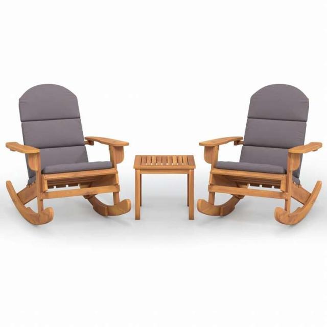 vidaXL アディロンダック ガーデンラウンジ3点セット アカシア無垢材家具 アウトドア家具 屋外家具セット(代引不可)【送料無料】_1
