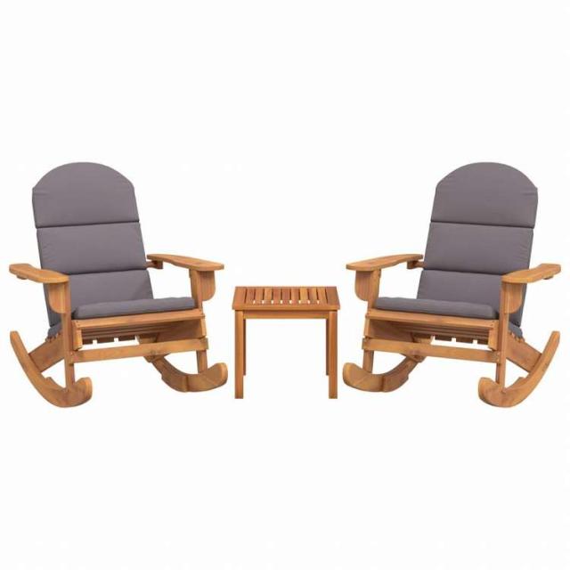 vidaXL アディロンダック ガーデンラウンジ3点セット アカシア無垢材家具 アウトドア家具 屋外家具セット(代引不可)【送料無料】_2