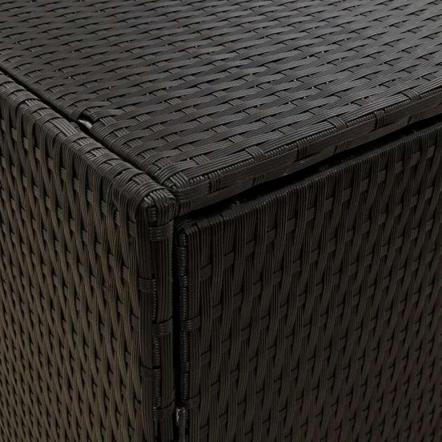 vidaXL ガーデン収納キャビネット ブラック 59x40x180 cm ポリラタン製家具 キャビネット&収納 収納キャビネット・ロッカー(代引不可)【送料無料】_6