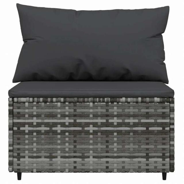 vidaXL ガーデンラウンジ4点セット クッション付 ポリラタン製 グレー家具 アウトドア家具 屋外椅子 屋外ソファ(代引不可)【送料無料】_6