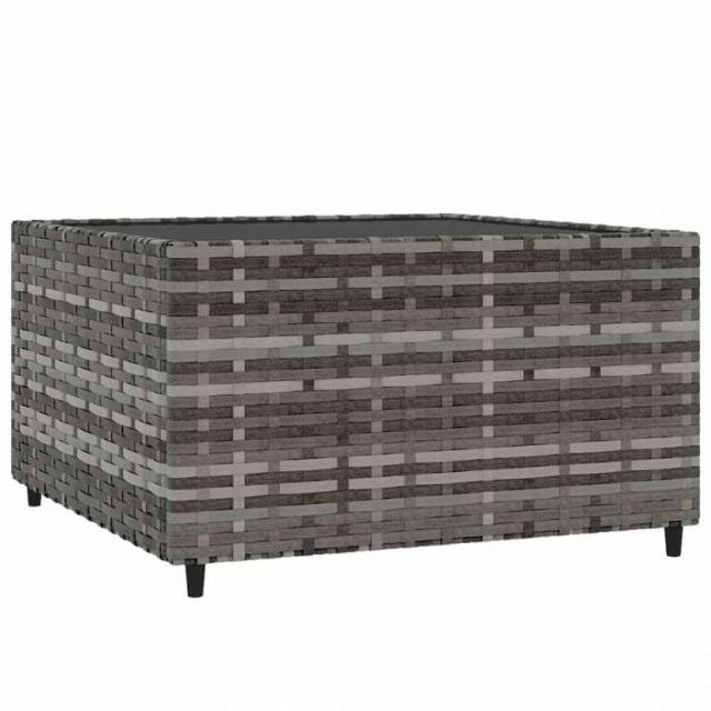 vidaXL ガーデンラウンジ4点セット クッション付 ポリラタン製 グレー家具 アウトドア家具 屋外椅子 屋外ソファ(代引不可)【送料無料】_7