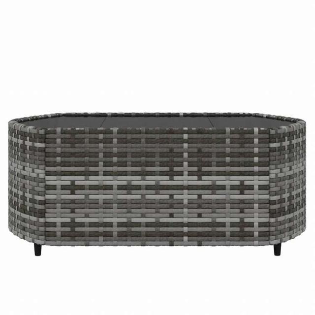 vidaXL ガーデンラウンジ3点セット クッション付き ポリラタン製 グレー家具 アウトドア家具 屋外椅子 屋外ソファ(代引不可)【送料無料】_7