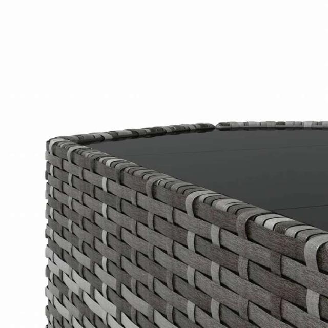 vidaXL ガーデンラウンジ3点セット クッション付き ポリラタン製 グレー家具 アウトドア家具 屋外椅子 屋外ソファ(代引不可)【送料無料】_8