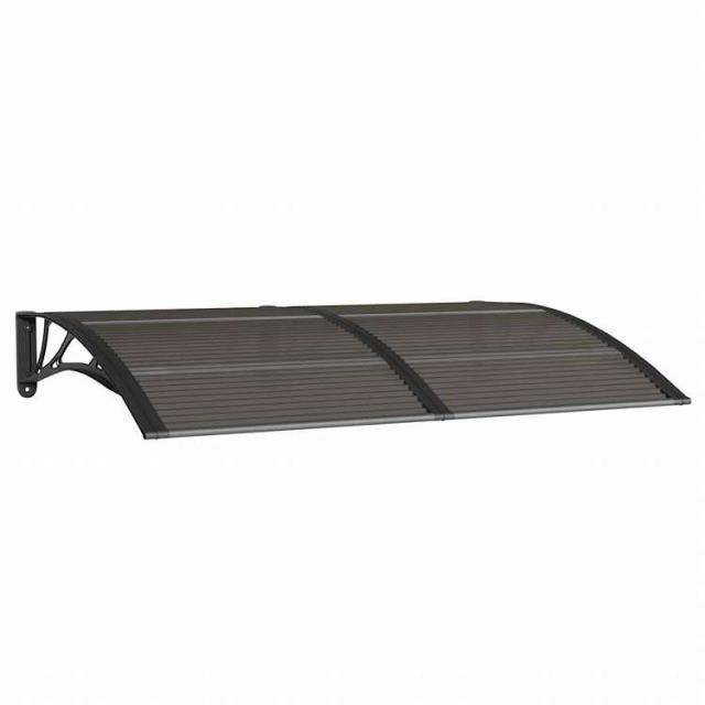 vidaXL ドアキャノピー ブラック 150x100 cm ポリカーボネート製ホーム&ガーデン 芝&ガーデン アウトドアリビング 窓・ドア用日除け/オーニング(代引不可)【送料無料】_1