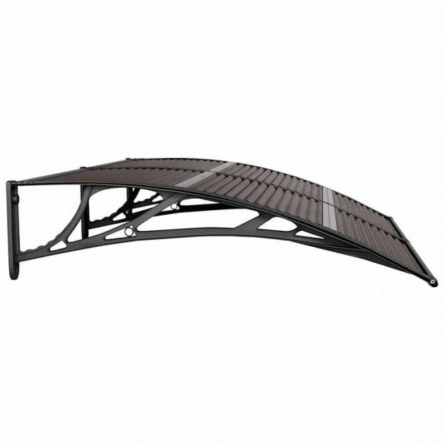 vidaXL ドアキャノピー ブラック 150x100 cm ポリカーボネート製ホーム&ガーデン 芝&ガーデン アウトドアリビング 窓・ドア用日除け/オーニング(代引不可)【送料無料】_4