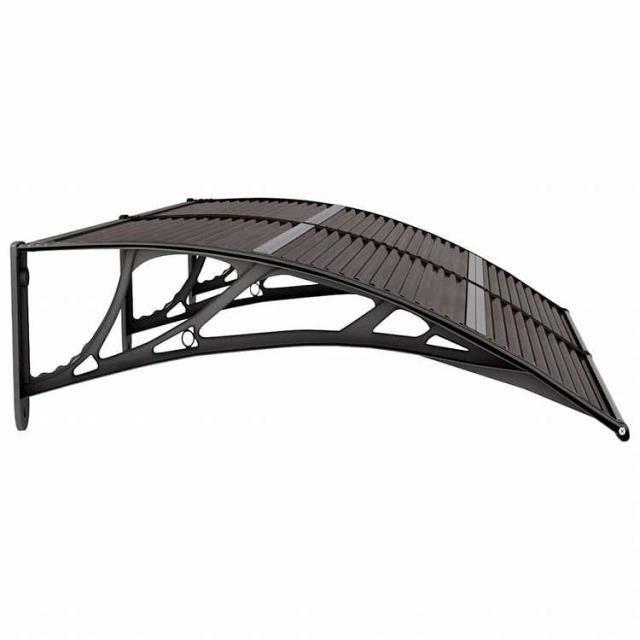 vidaXL ドアキャノピー ブラック 150x75 cm ポリカーボネート製ホーム&ガーデン 芝&ガーデン アウトドアリビング 窓・ドア用日除け/オーニング(代引不可)【送料無料】_4