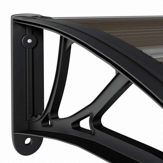 vidaXL ドアキャノピー ブラック 150x75 cm ポリカーボネート製ホーム&ガーデン 芝&ガーデン アウトドアリビング 窓・ドア用日除け/オーニング(代引不可)【送料無料】_5