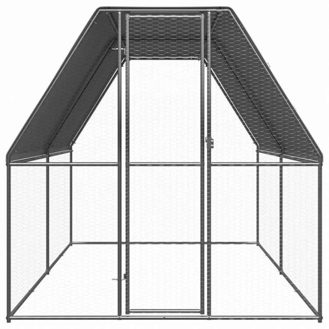 vidaXL 屋外鶏小屋 2x4x2m 亜鉛メッキ鋼製動物&ペット用品 ペット用品 小動物用品 小動物 飼育・ケージ(代引不可)【送料無料】_1
