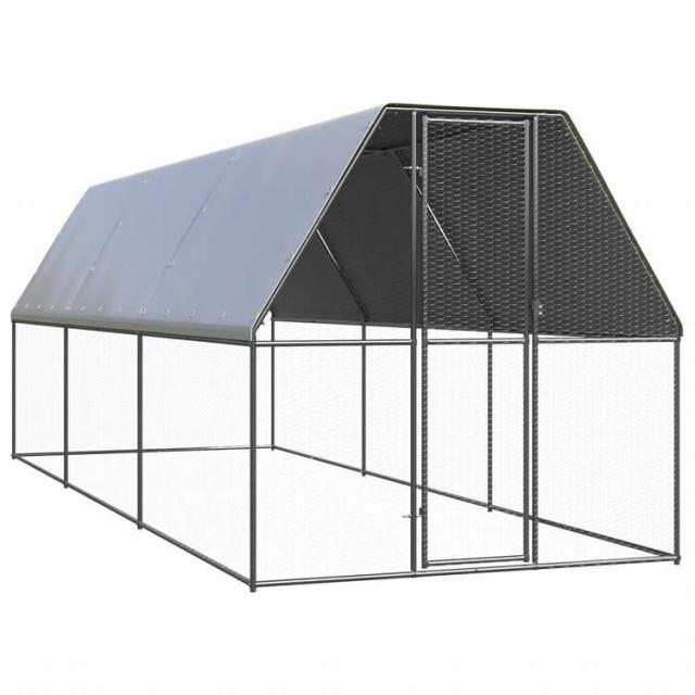 vidaXL 屋外鶏小屋 2x6x2m 亜鉛メッキ鋼製動物&ペット用品 ペット用品 小動物用品 小動物 飼育・ケージ(代引不可)【送料無料】