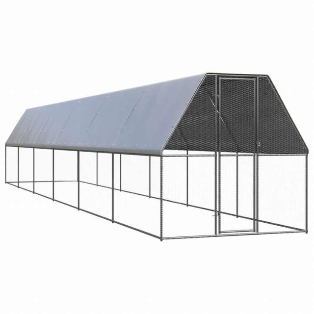 vidaXL 屋外鶏小屋 2x12x2m 亜鉛メッキ鋼製動物&ペット用品 ペット用品 小動物用品 小動物 飼育・ケージ(代引不可)【送料無料】