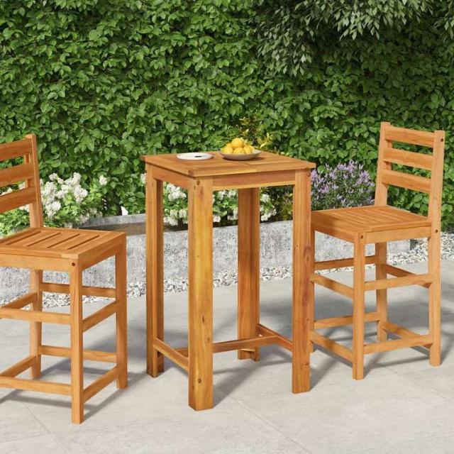 vidaXL ガーデンバーテーブル 60x60x105 cm アカシア無垢材家具 アウトドア家具 アウトドアテーブル(代引不可)【送料無料】_1