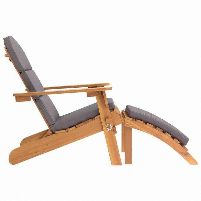 vidaXL アディロンダックガーデンチェア フットレスト付き アカシア無垢材家具 アウトドア家具 屋外椅子 アウトドアベンチチェア(代引不可)【送料無料】_3