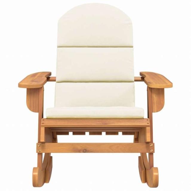 vidaXL アディロンダックガーデンチェア クッション付き アカシア無垢材家具 アウトドア家具 屋外椅子 アウトドアベンチチェア(代引不可)【送料無料】_2