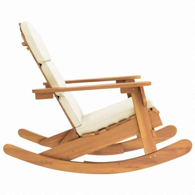 vidaXL アディロンダックガーデンチェア クッション付き アカシア無垢材家具 アウトドア家具 屋外椅子 アウトドアベンチチェア(代引不可)【送料無料】_3