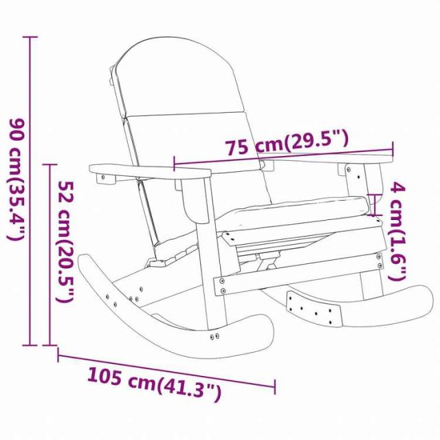 vidaXL アディロンダックガーデンチェア クッション付き アカシア無垢材家具 アウトドア家具 屋外椅子 アウトドアベンチチェア(代引不可)【送料無料】_6