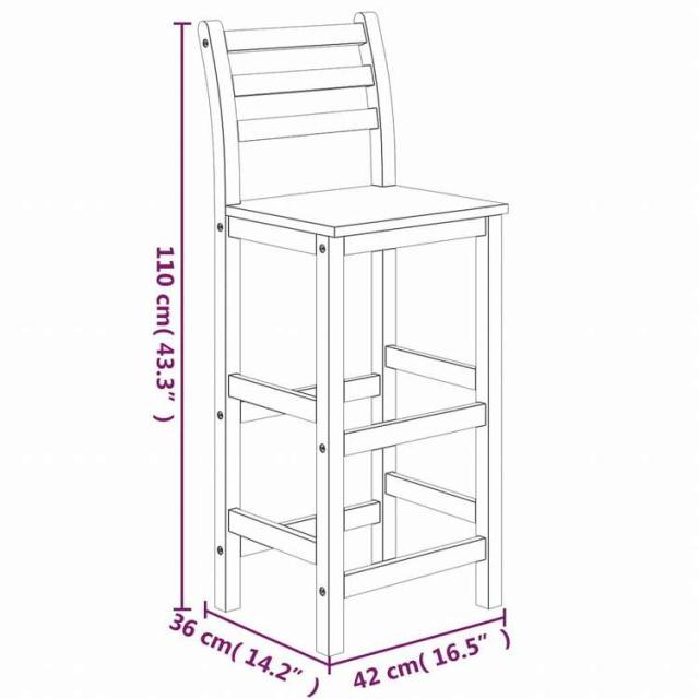 vidaXL ガーデンバーセット 5点セット アカシア無垢材家具 アウトドア家具 屋外家具セット(代引不可)【送料無料】_9