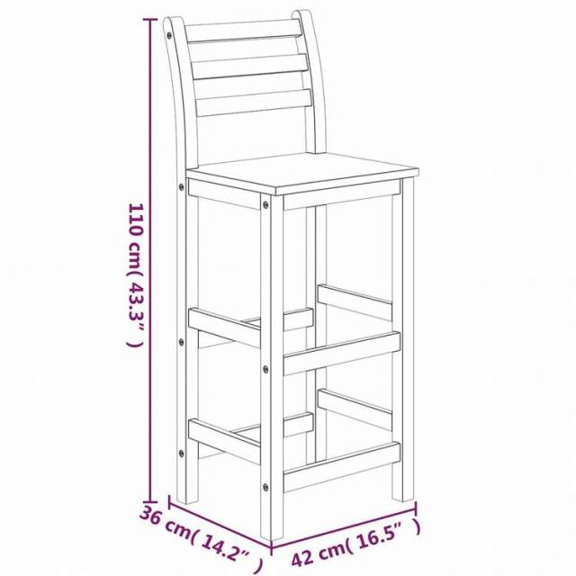 vidaXL ガーデンバーセット 5点セット アカシア無垢材家具 アウトドア家具 屋外家具セット(代引不可)【送料無料】_9