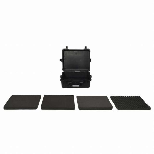 vidaXL ポータブルフライトケース ブラック 55x43x21 cm PPカメラ&光化学機器 カメラ&光化学アクセサリ カメラパーツ&アクセサリー カメラバッグ・ケース(代引不可)【送料無料】_1