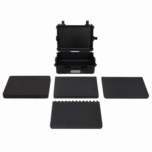 vidaXL ポータブルフライトケース ブラック 52x40x19 cm PPカメラ&光化学機器 カメラ&光化学アクセサリ カメラパーツ&アクセサリー カメラバッグ・ケース(代引不可)【送料無料】_1