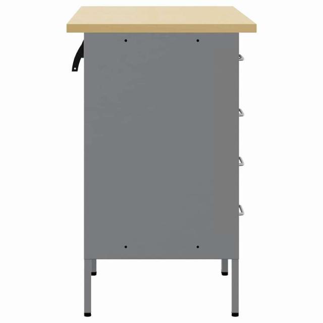 vidaXL 作業キャビネット 引き出し付き 2 pcs 黒とグレー 100 x 55 x 85 cm エンジニアードウッドとスチール ハードウェア ハードウェアアクセサリ 工具収納・整理整頓(代引不可)【送料無料】_6