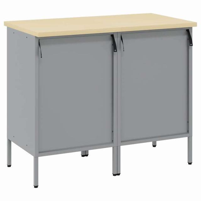 vidaXL 作業キャビネット 引き出し付き 2 pcs 黒とグレー 100 x 55 x 85 cm エンジニアードウッドとスチール ハードウェア ハードウェアアクセサリ 工具収納・整理整頓(代引不可)【送料無料】_7