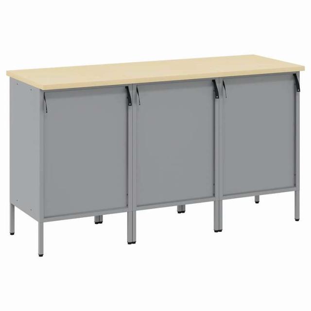 vidaXL 作業キャビネット 引き出し付き 3 pcs 黒とグレー 75 x 45 x 85 cm エンジニアードウッドとスチール ハードウェア ハードウェアアクセサリ 工具収納・整理整頓(代引不可)【送料無料】_7