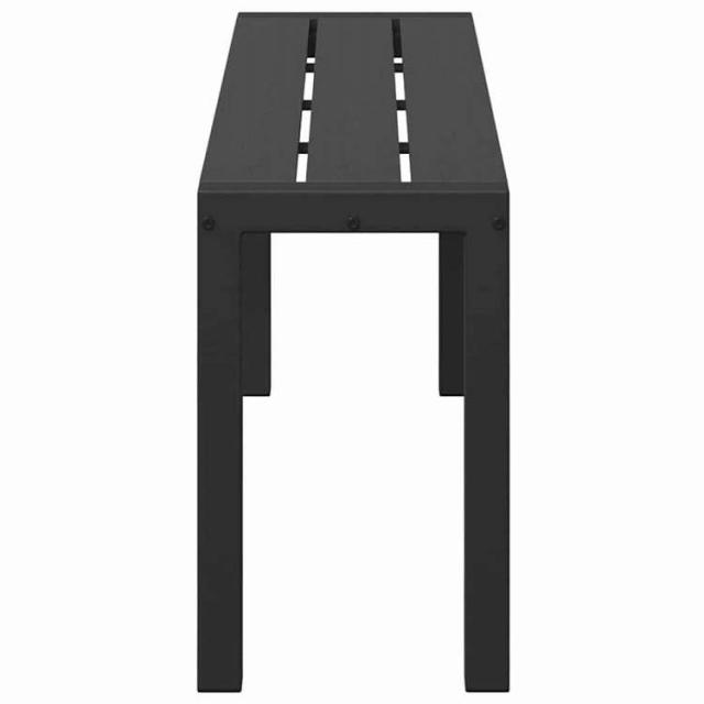 vidaXL ガーデンベンチ ブラック 100 x 28 x 45cm スチール 家具 アウトドア家具 屋外椅子 アウトドアベンチ(代引不可)【送料無料】_4