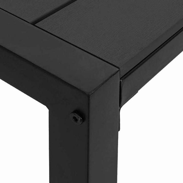 vidaXL ガーデンベンチ ブラック 100 x 28 x 45cm スチール 家具 アウトドア家具 屋外椅子 アウトドアベンチ(代引不可)【送料無料】_5